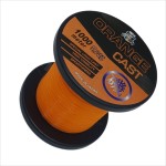 Monofilament fishing line, Cast, 1000 m, diameter 0.25 mm, 7.70 kg, orange color